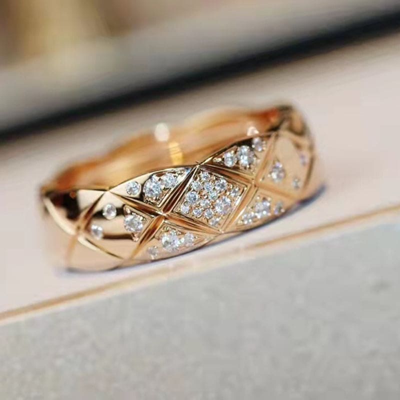 18K Rose Gold  Chanel Coco Crush Diamonds Ring