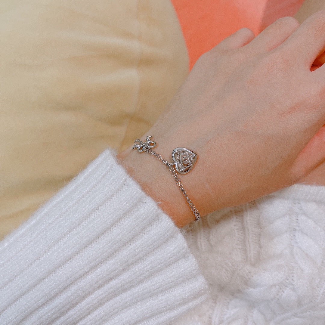 18K Tiffany Heart Tag Key Bracelet