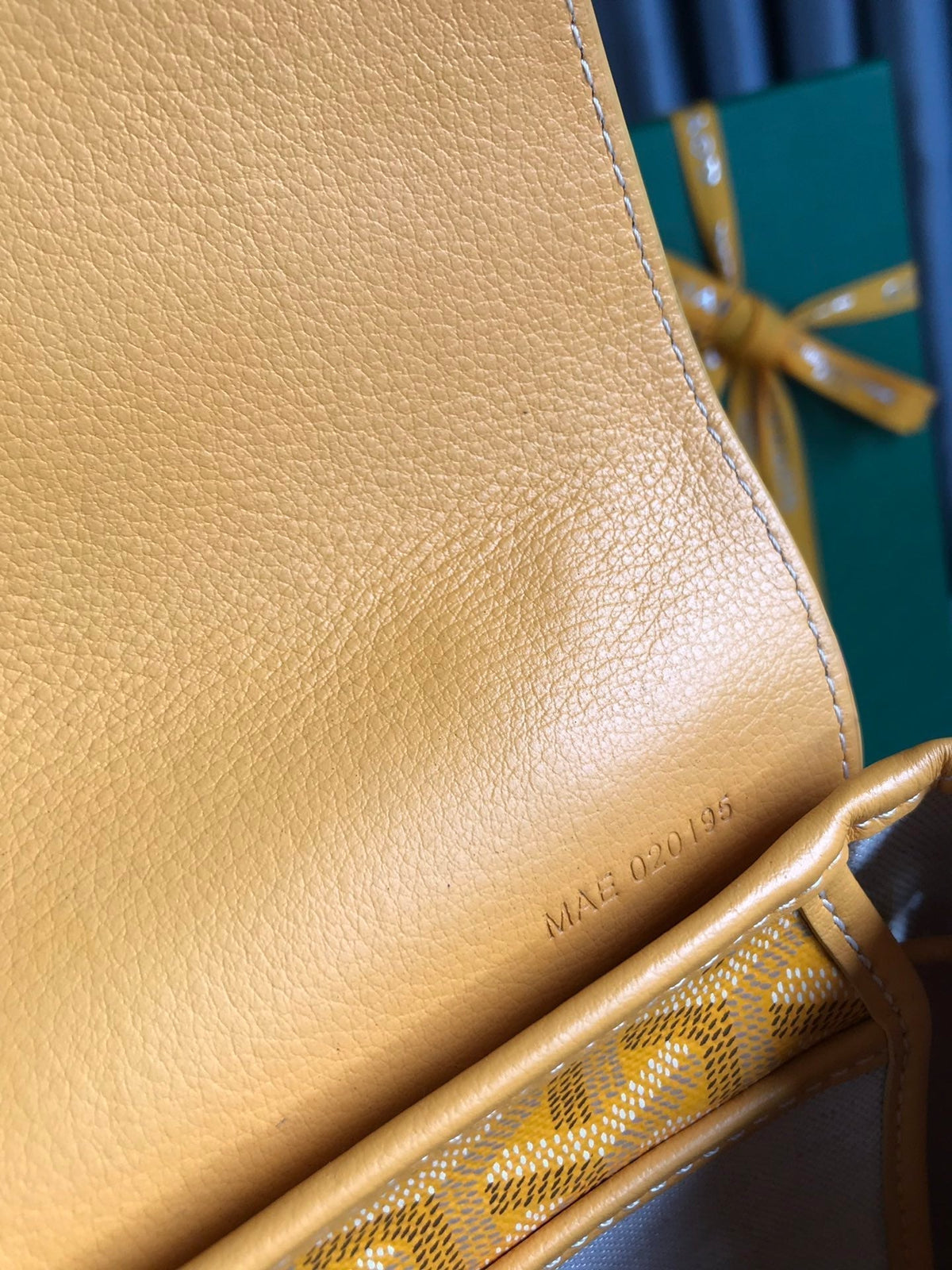 ALPIN MINI BACKPACK 21 IN YELLOW LAMBSKIN AND GOYARDINE CANVAS