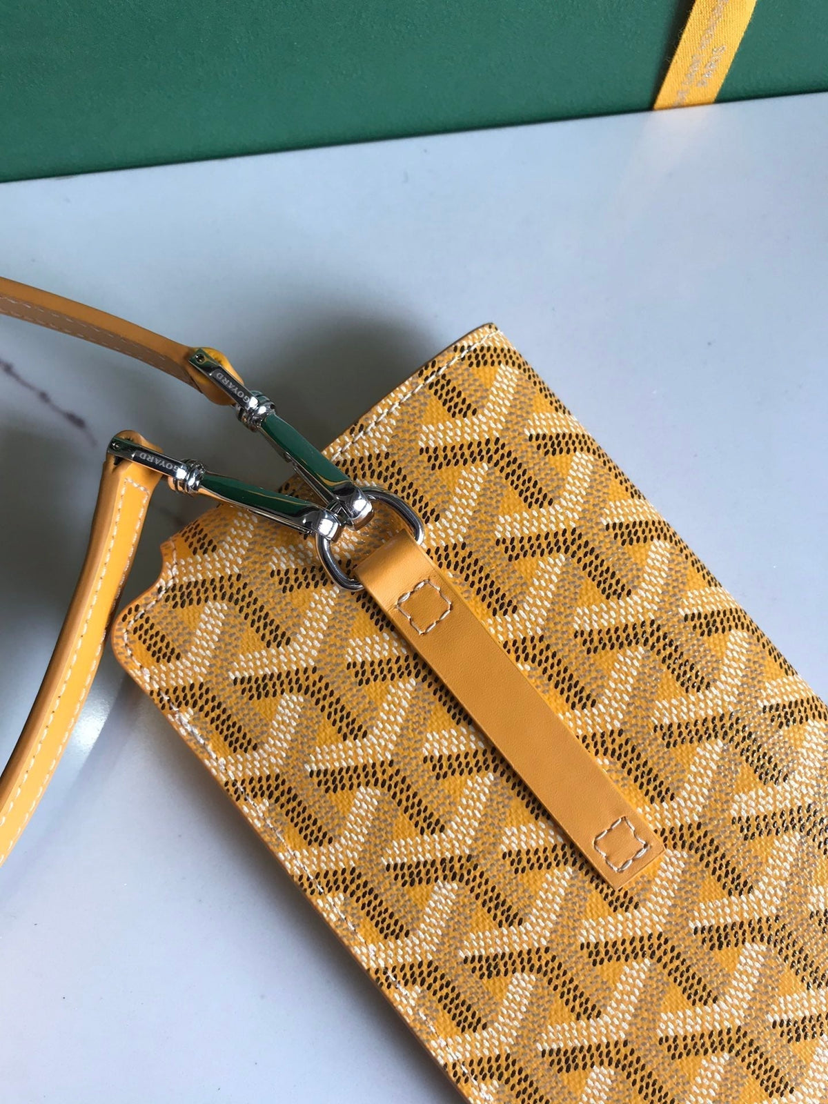 MONTMARTRE GM CASE 18 IN YELLOW GOYARDINE CANVAS