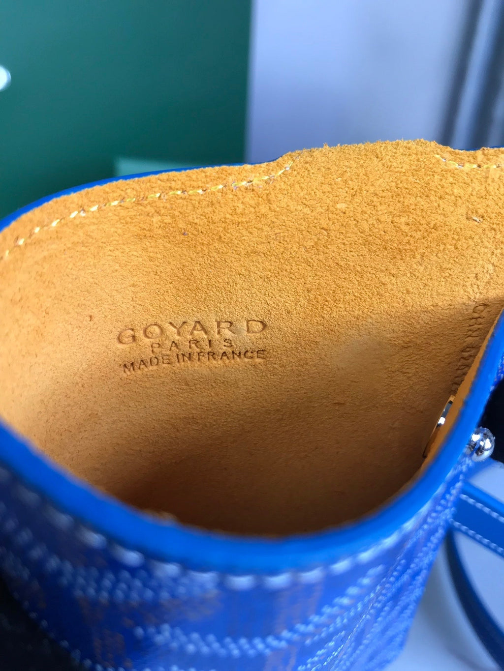 MONTMARTRE GM CASE 18 IN SAPPHIRE BLUE GOYARDINE CANVAS