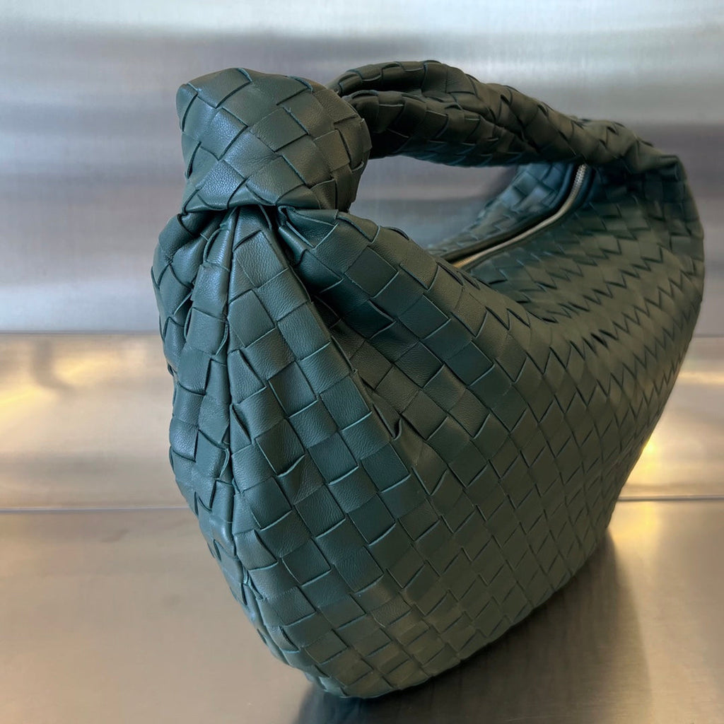 BOTTEGA VENETA SMALL JODIE 48 DARK GREEN CALFSKIN