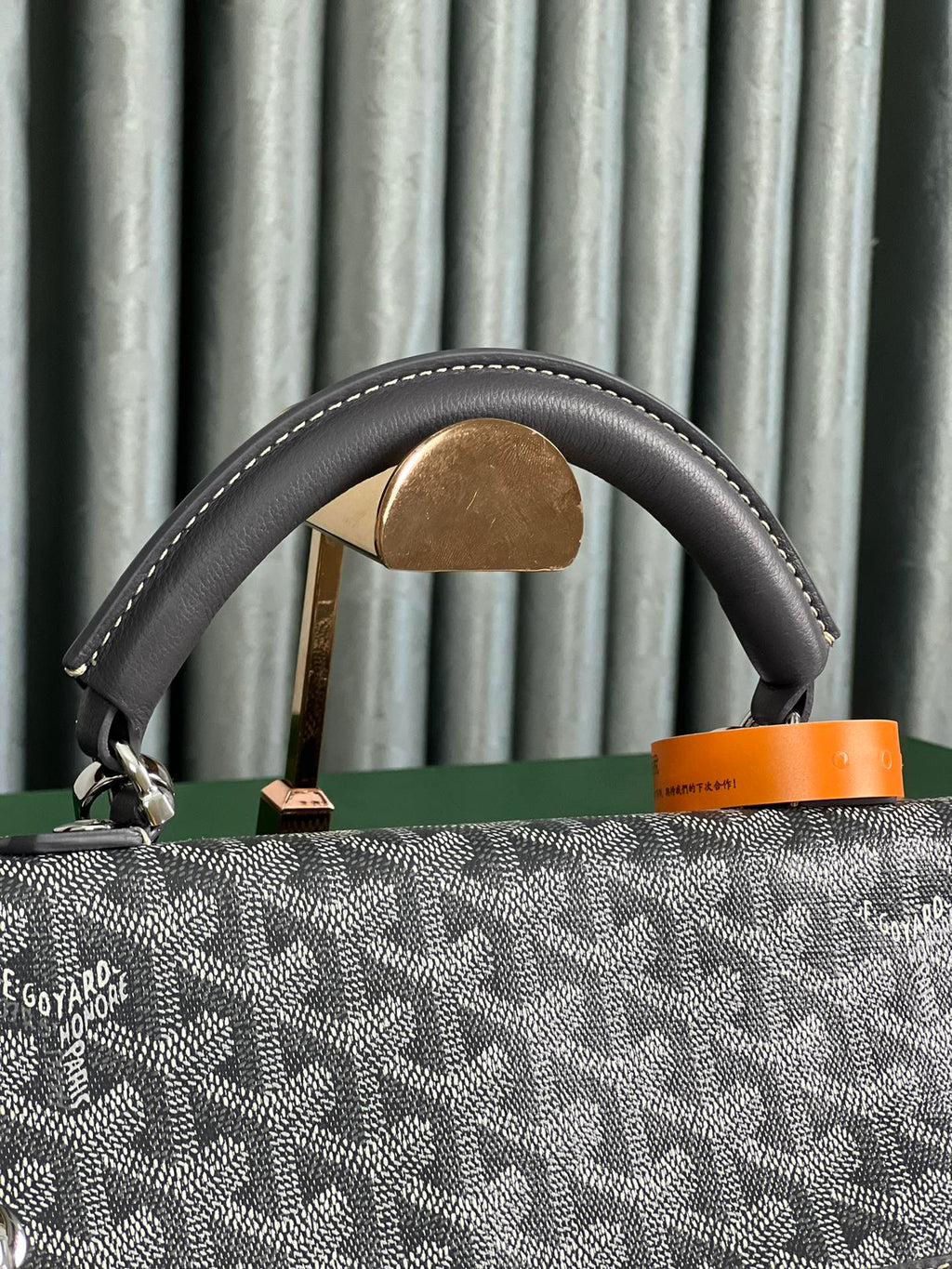 SAINT LÉGER BACKPACK 35 IN BLACK GOYARDINE CANVAS AND CALFSKIN WITH CARTOON PATCH