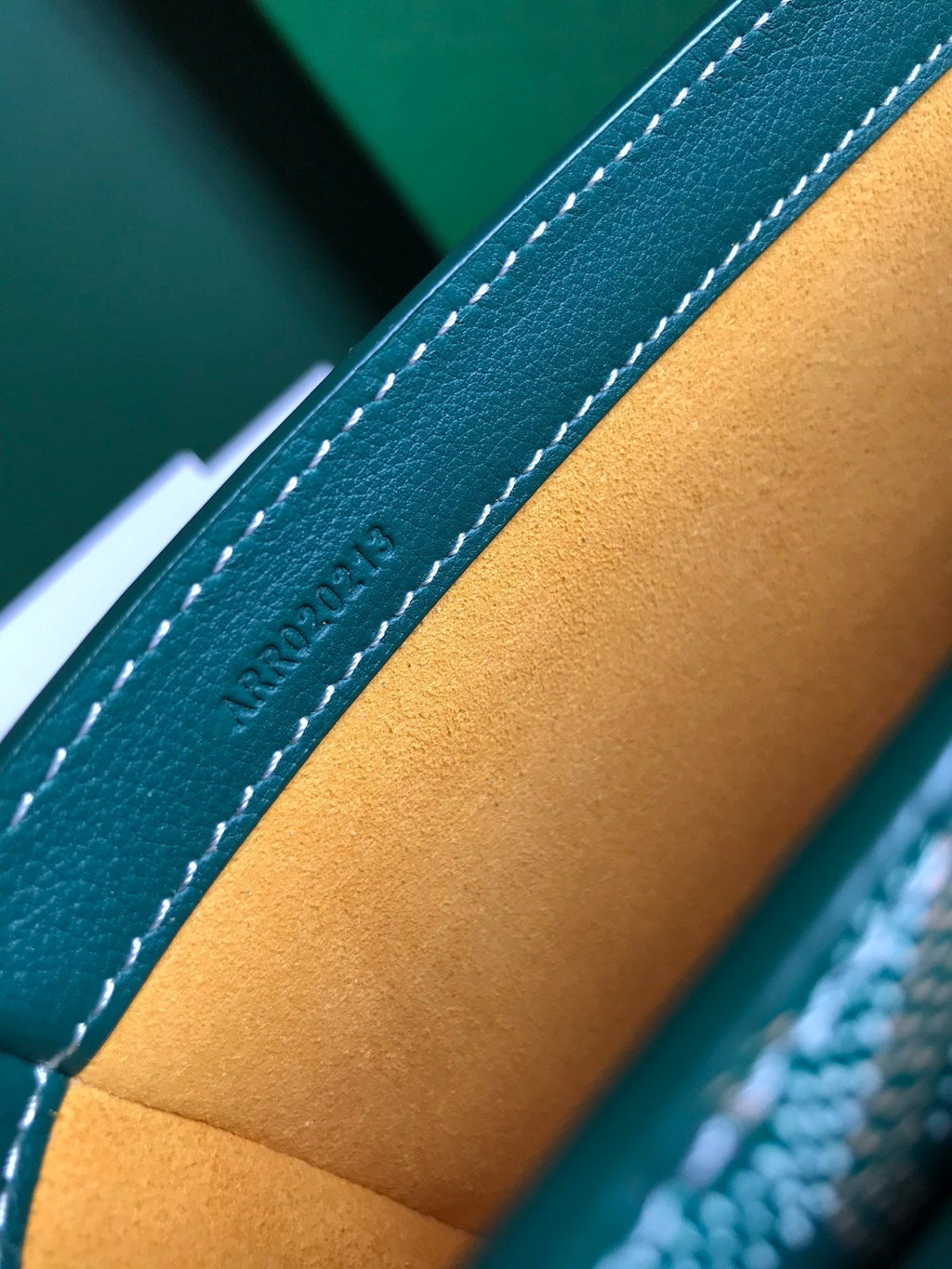 233 BAG 25 IN GREEN CALFKIN AND GOYARDINE CANVAS