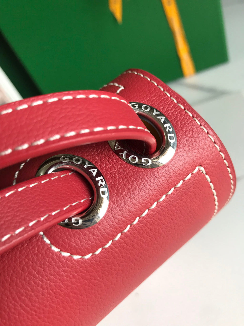 233 BAG 25 IN CLASSIC RED CALFKIN AND GOYARDINE CANVAS