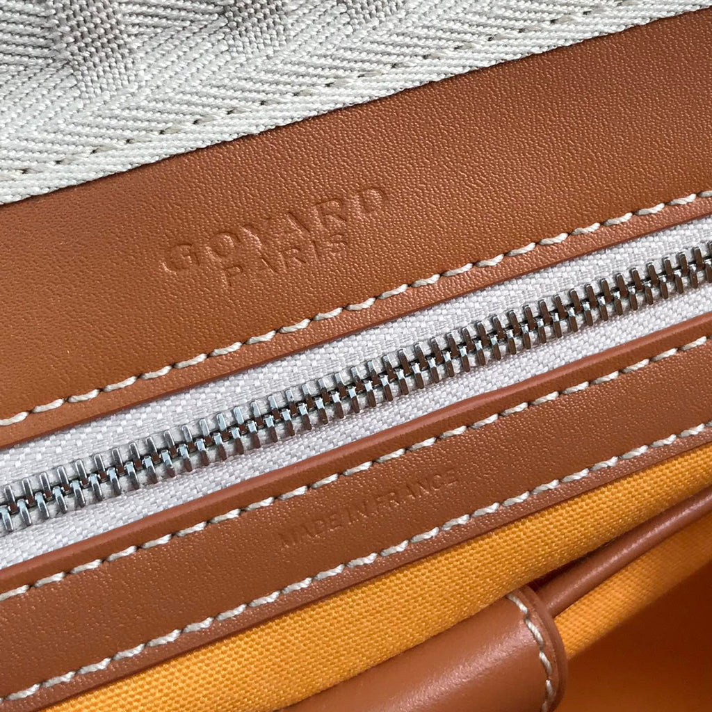 SAINT JEANNE BAG 35 IN BROWN GOYARDINE CANVAS AND CALFSKIN