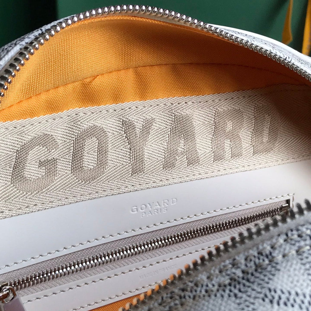SAINT JEANNE BAG 35 IN WHITE GOYARDINE CANVAS AND CALFSKIN