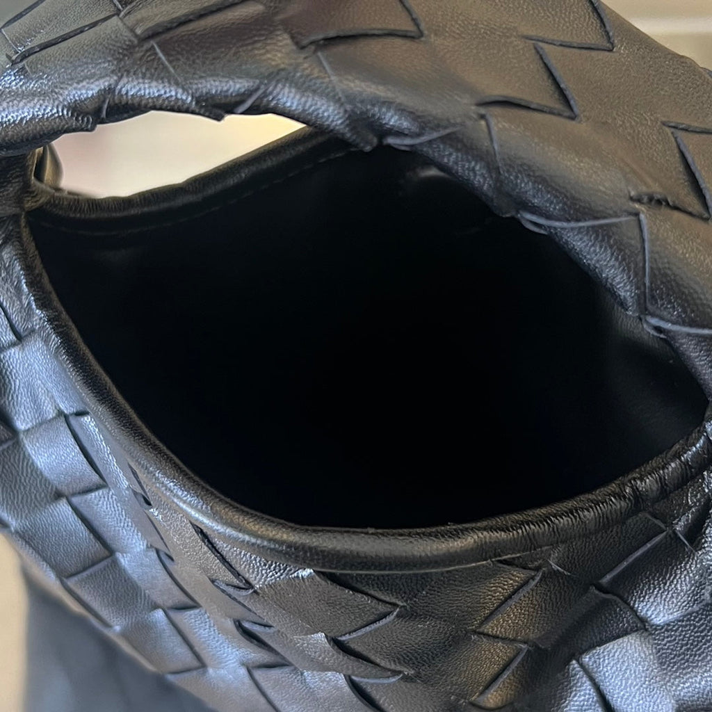 MINI HOP 25 IN BLACK CALFSKIN