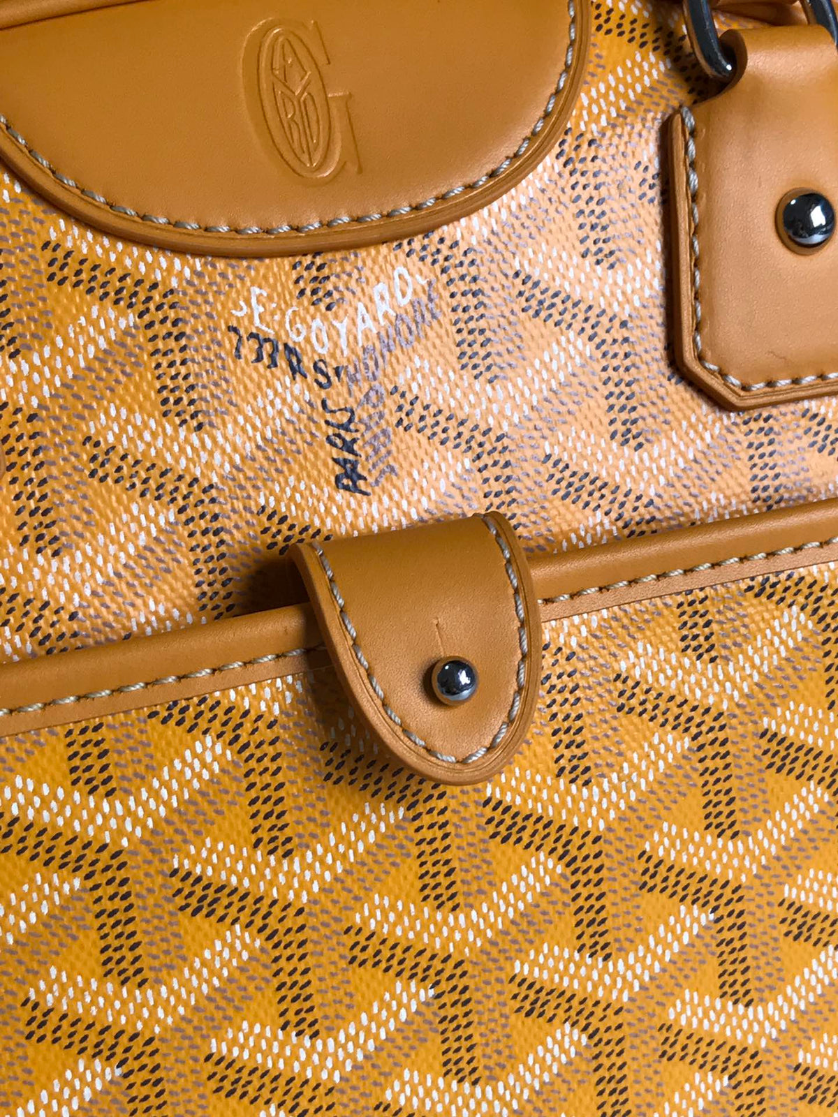 SAINT JEANNE MINI BAG 26 IN YELLOW GOYARDINE CANVAS AND CALFSKIN