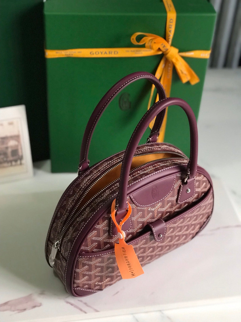 SAINT JEANNE MINI BAG 26 IN CANNON PINK GOYARDINE CANVAS AND CALFSKIN