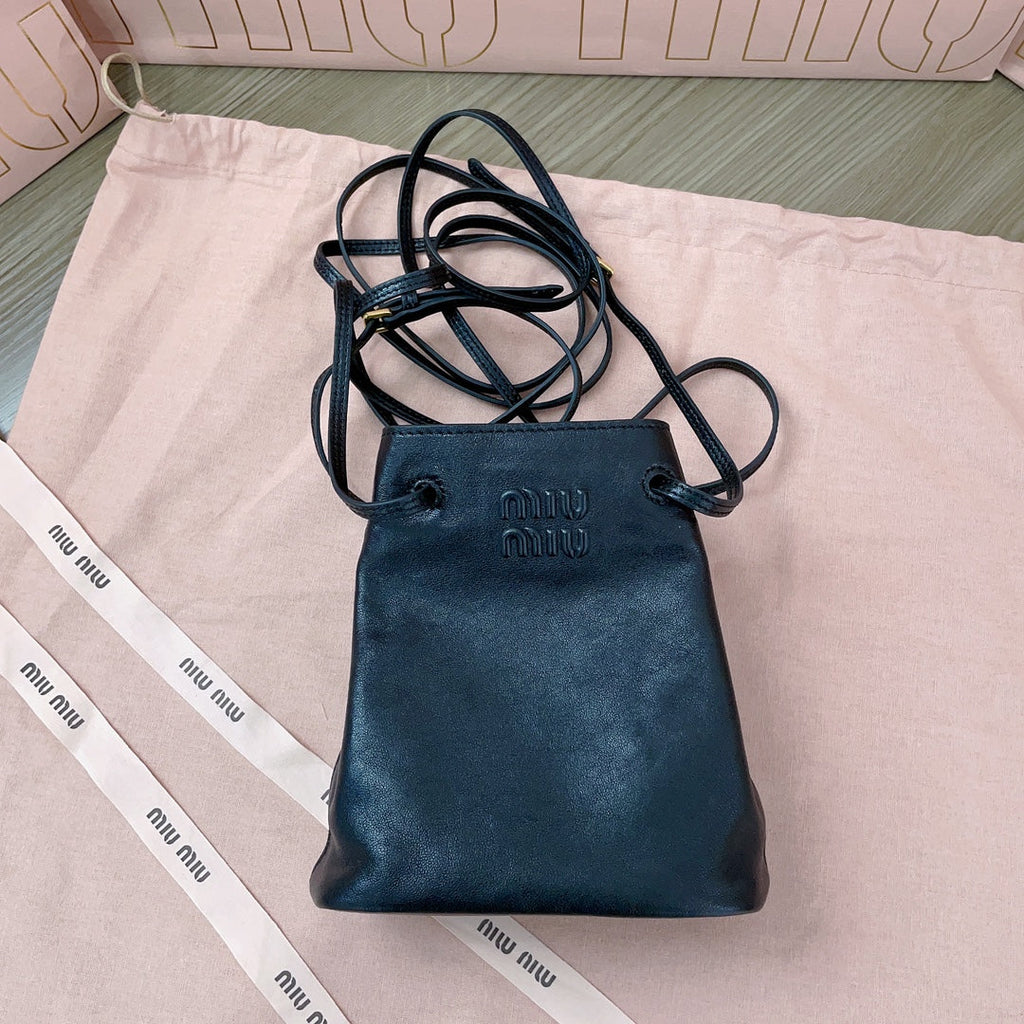 MINI BAG 17 IN BLACK SHINY CALFSKIN