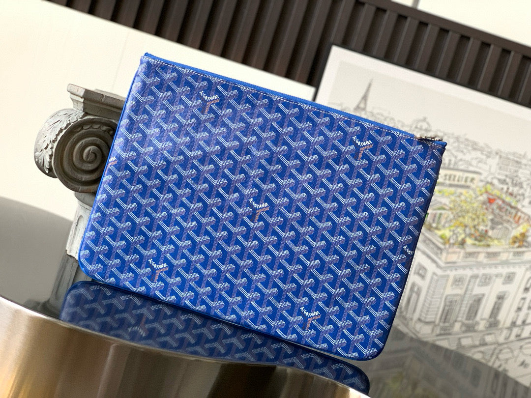 SENAT POCHETTE IN SKY BLUE GOYARDINE CANVAS