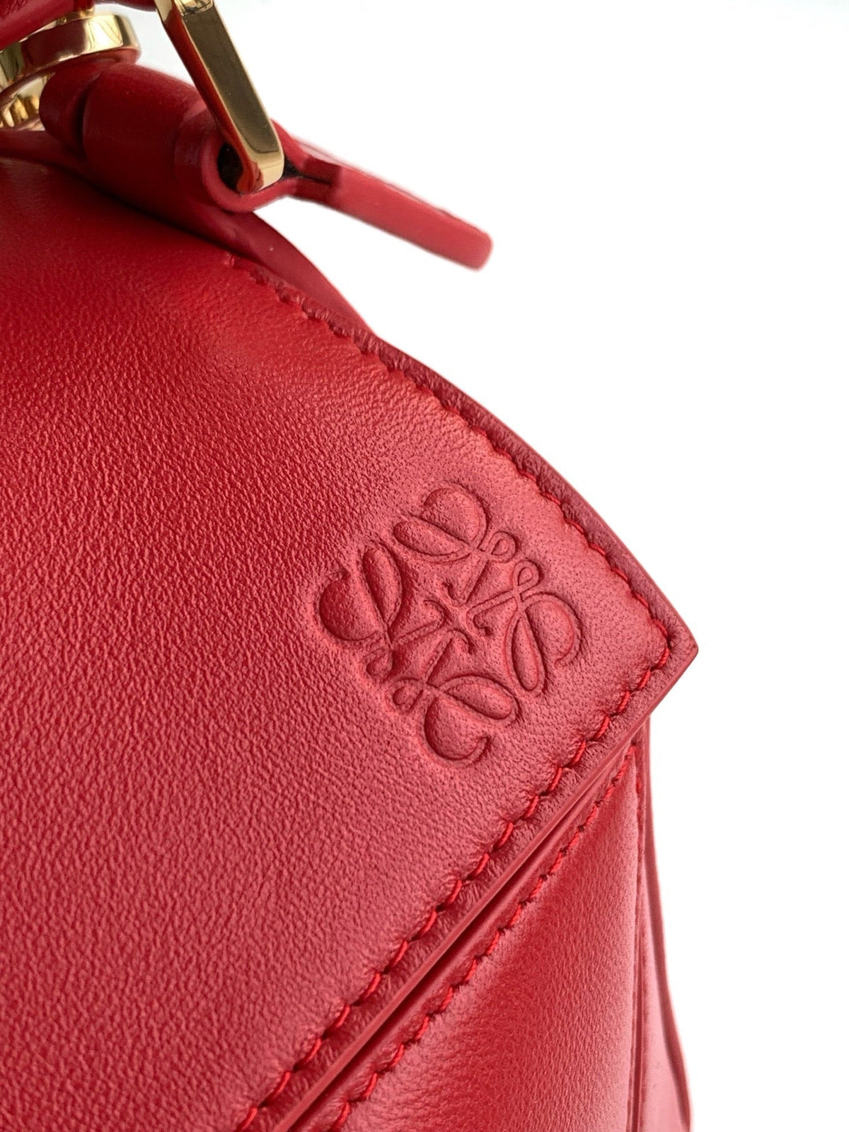 PUZZLE HANDBAG 24 IN RED CALFSKIN