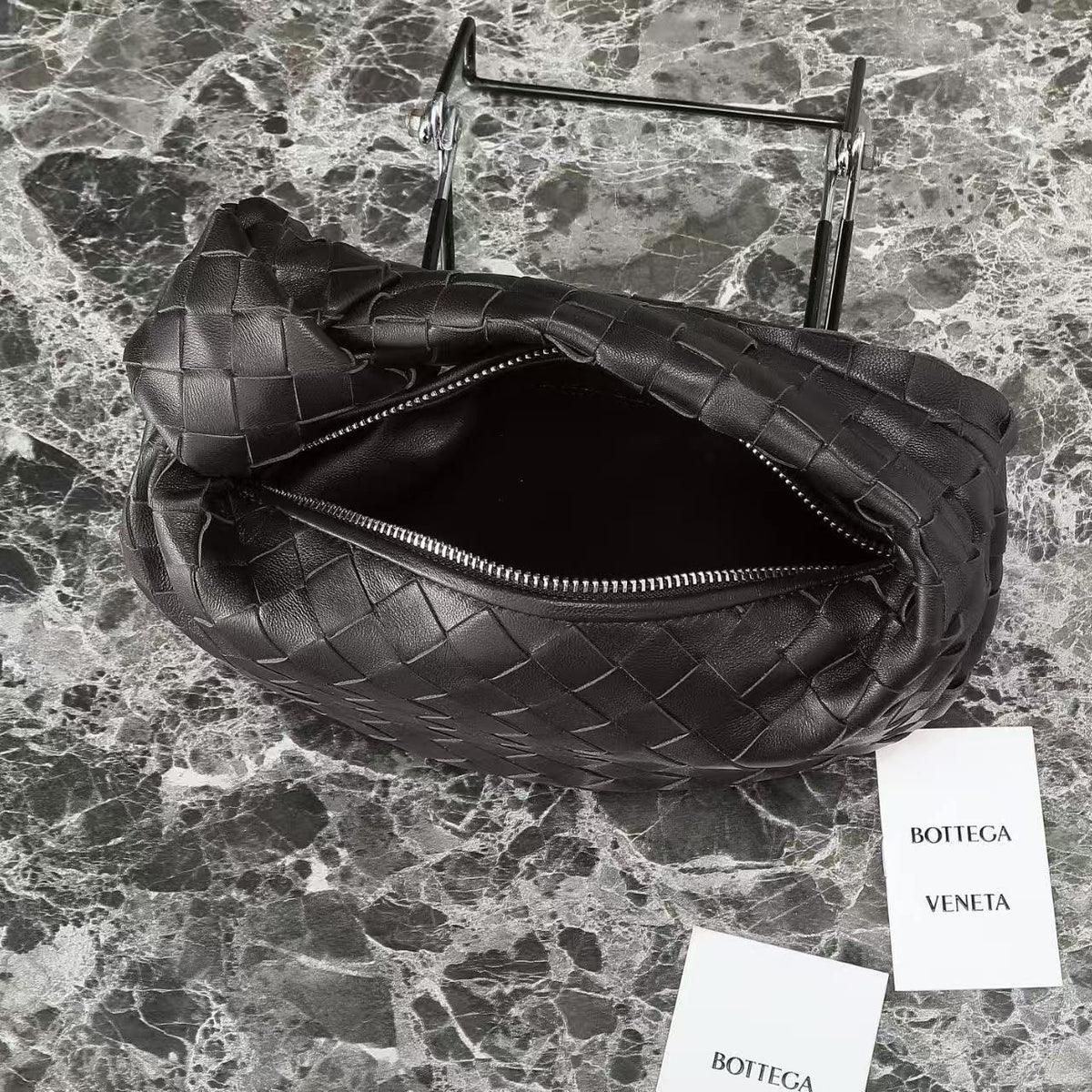 BOTTEGA VENETA 25S MINI JODIE 26 IN CHOCOLATE BROWN CALFSKIN