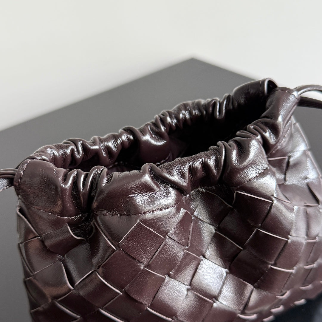 SMALL DUSTBAG 21 IN DARK BROWN LAMBSKIN