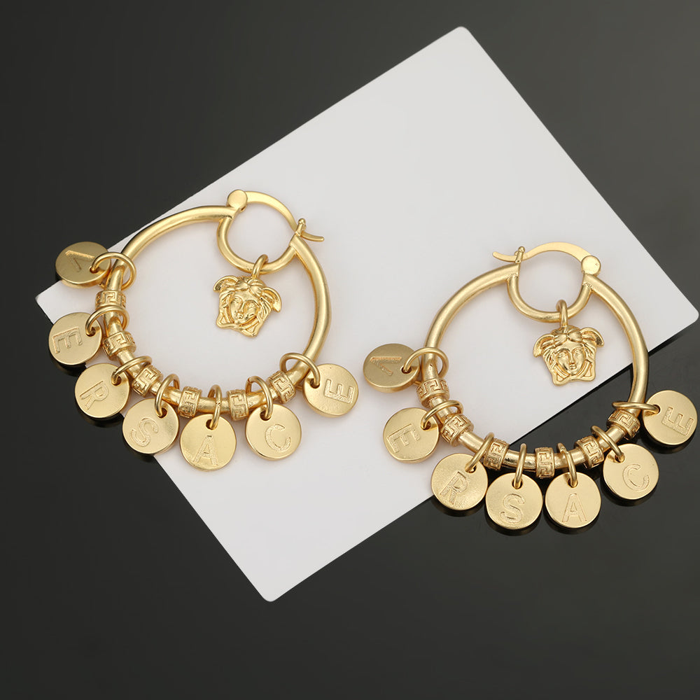 18K Vers Circle Earrings