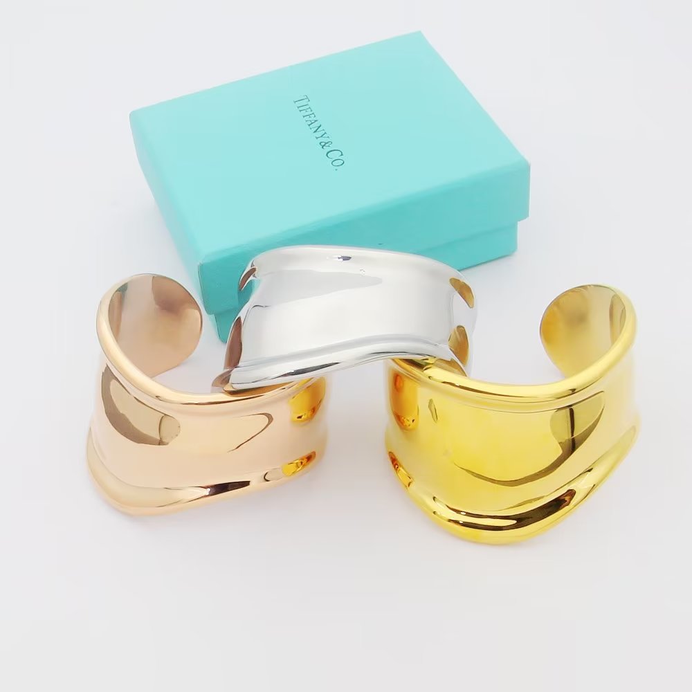 18K Tiffany Elsa Peretti Small Bone Cuff Bracelet