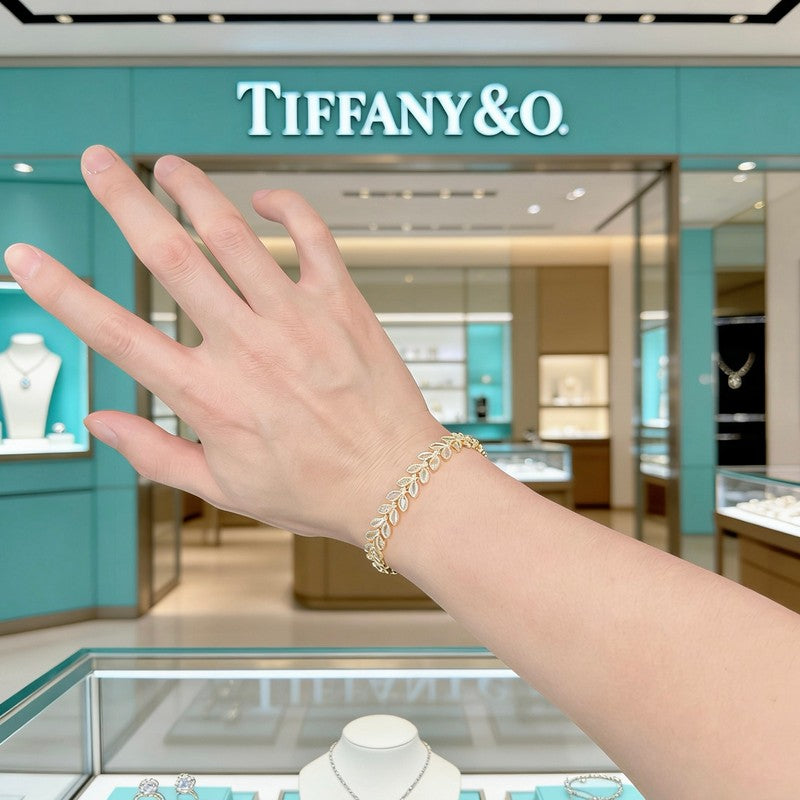 18K Return to Tiffany Crystal Rose Gold Bracelet