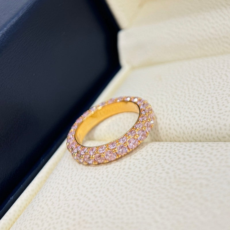 18K Tiffany Pink Crystal Ring