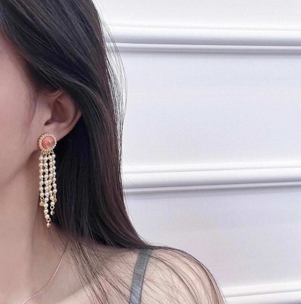 18K Petit Dior Tassel Earrings
