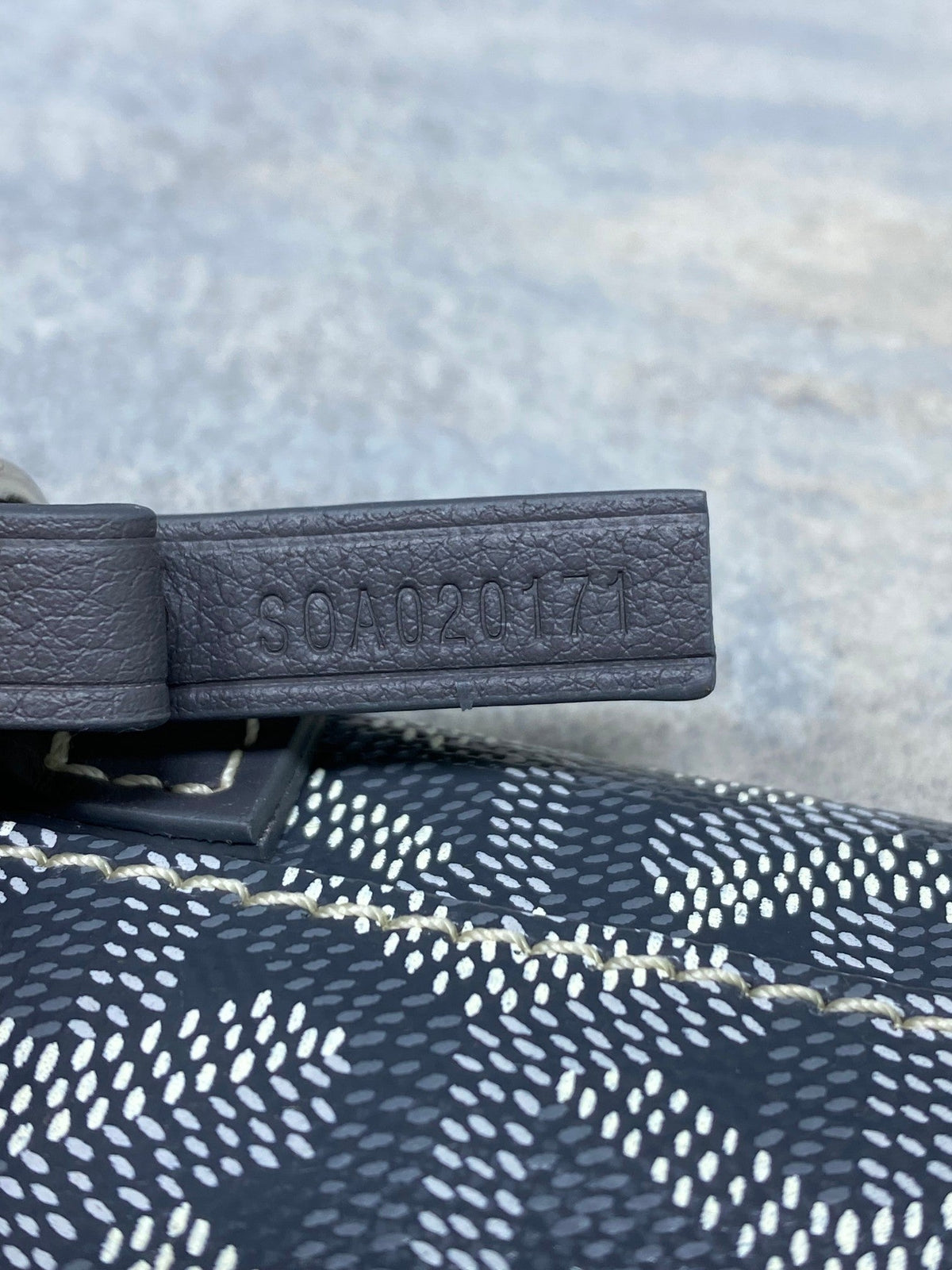 ANJOU MINI BAG 20 IN GREY GOYARDINE CANVAS AND CALFSKIN