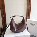 CELINE 25S TEEN LULU BAG 24MM IN SYRAH RED CALFSKIN GOLD HARDWARE