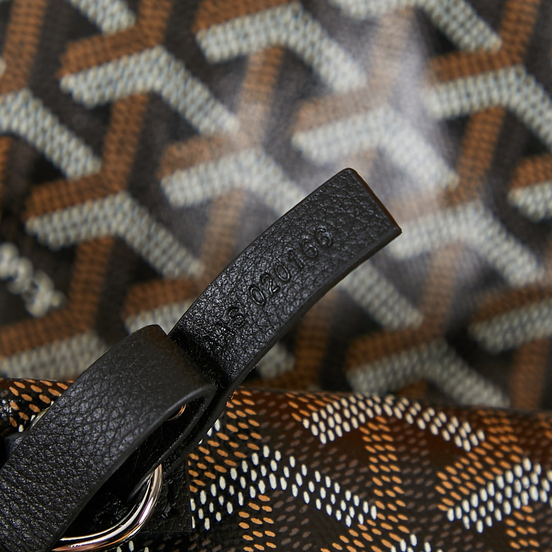 SAINT LOUIS PM 34 IN BLACK GOYARDINE CANVAS AND CALFSKIN