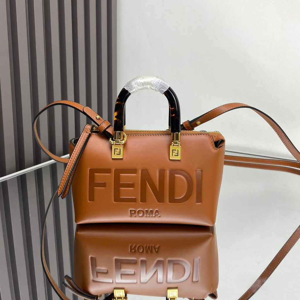 BY THE WAY MINI 18 IN BURNT ORANGE EMBOSSED CALFSKIN GOLD HARDWARE