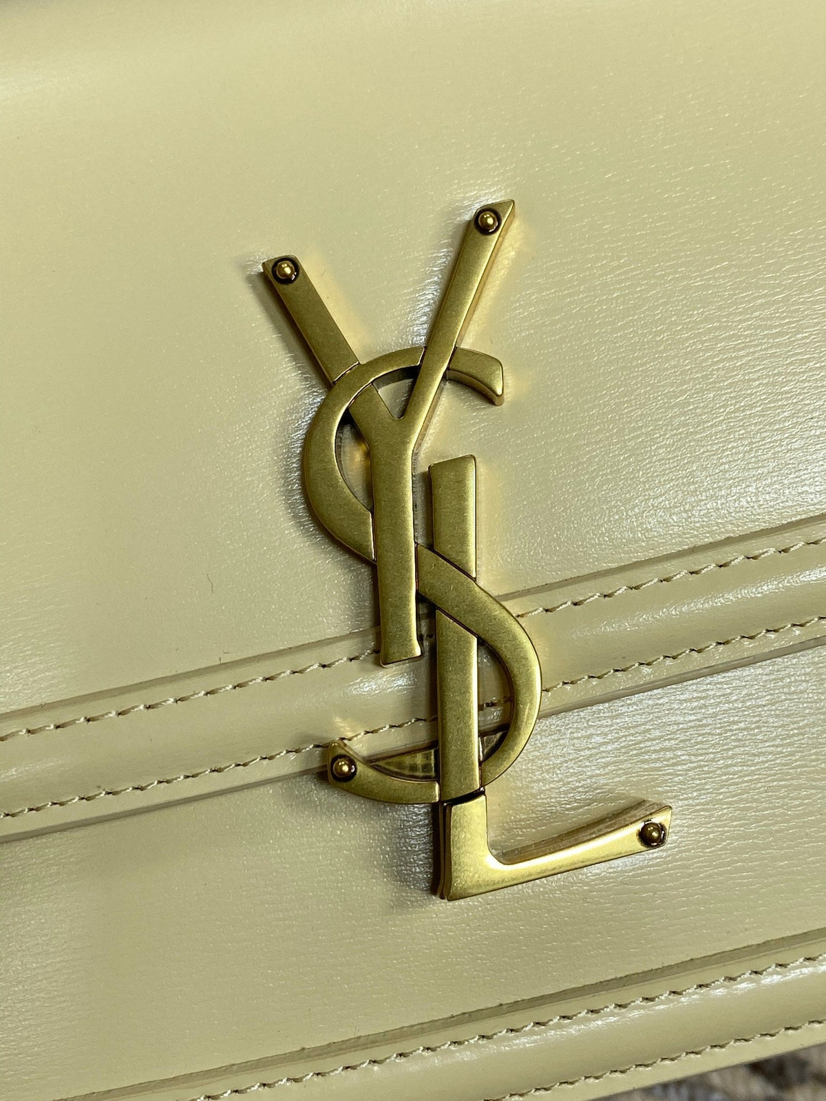 SOLFERINO SMALL SATCHEL 19 IN CANARY YELLOW CALFSKIN GOLD HARDWARE