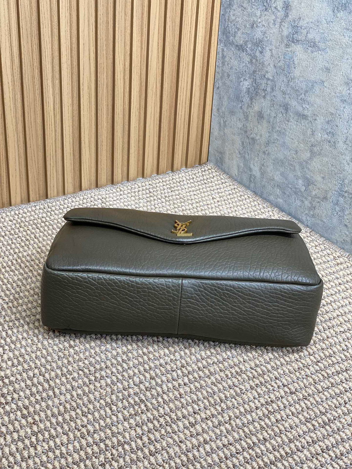 CALYPSO 36 CHAIN BAG IN DARK GREEN LAMBSKIN