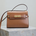 YSL 25S MINI MANHATTAN 19 IN BROWN CALFSKIN GOLD HARDWRE