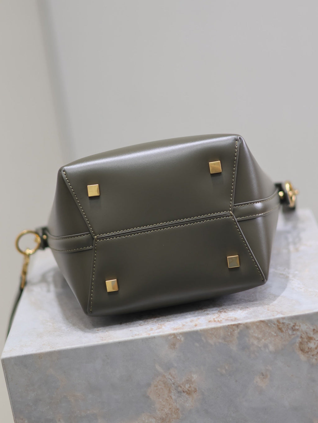 YSL 25S LE 37 MINI 20 IN DARK OLIVE CALFSKIN GOLD HARDWRE