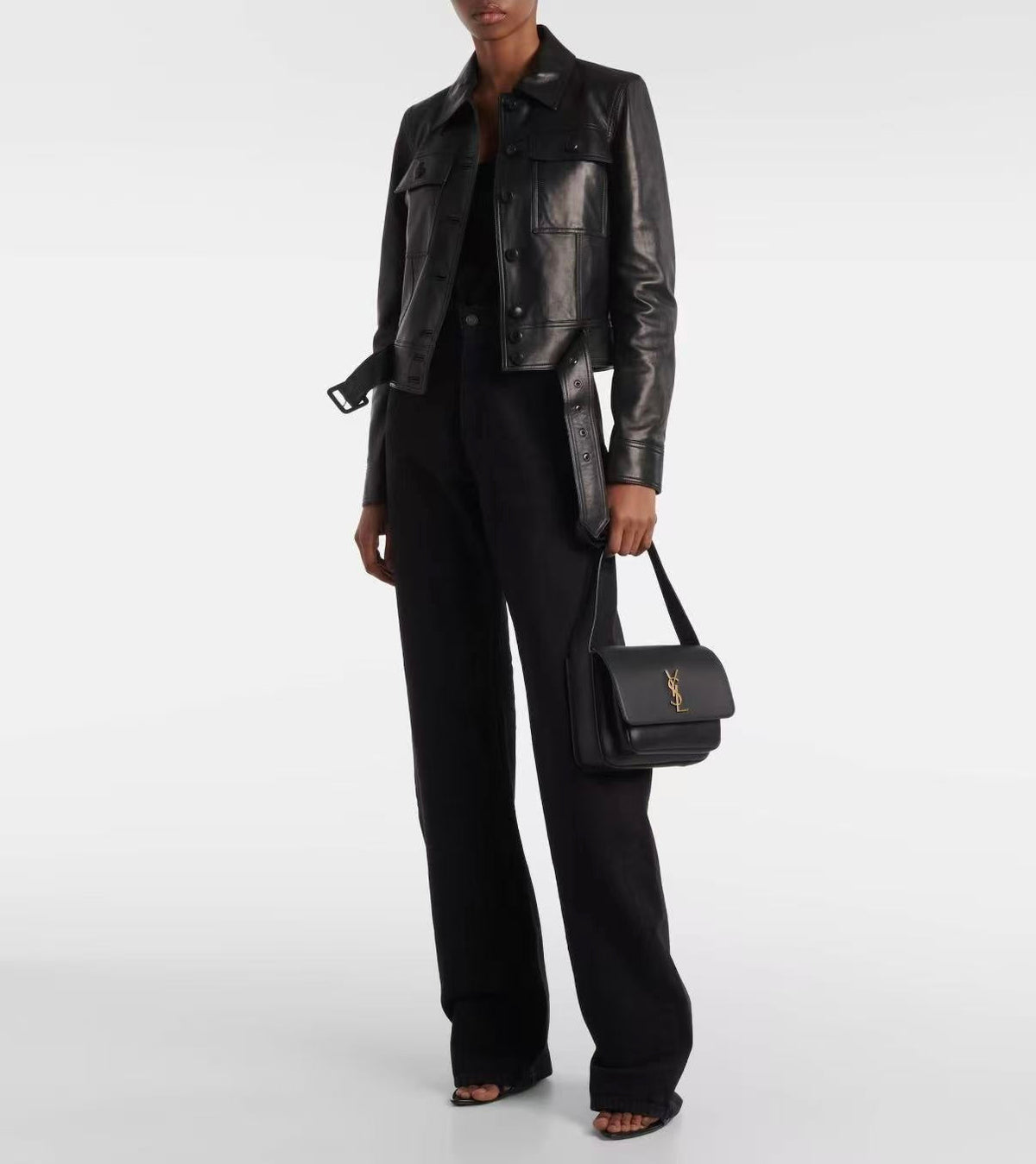 YSL 25S NIKI BABY 22 IN BLACK CALFSKIN GOLD HARDWRE