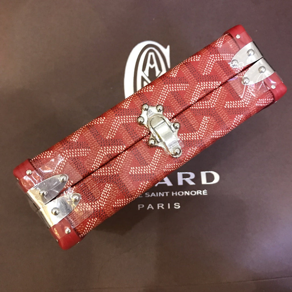 MINAUDIERE TRUNK BAG 17CM RED CANVAS